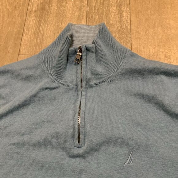 Mens Nautica Quarter Zip Pullover‎ Sweater - Picture 4 of 8
